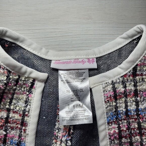 Bonnie Baby Dress Jacket Infant 18M Matching Set Tweed Boucle. Preppy. - Picture 6 of 8